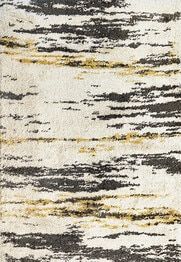 Dynamic Rugs ABYSS 5085-197 Ivory and Charcoal and Gold